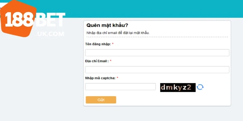Hướng Dẫn Cách Lấy Lại Mật Khẩu 188BET Chi Tiết Và Dễ Dàng 1 Chức năng quên mật khẩu của nhà cái 188BET